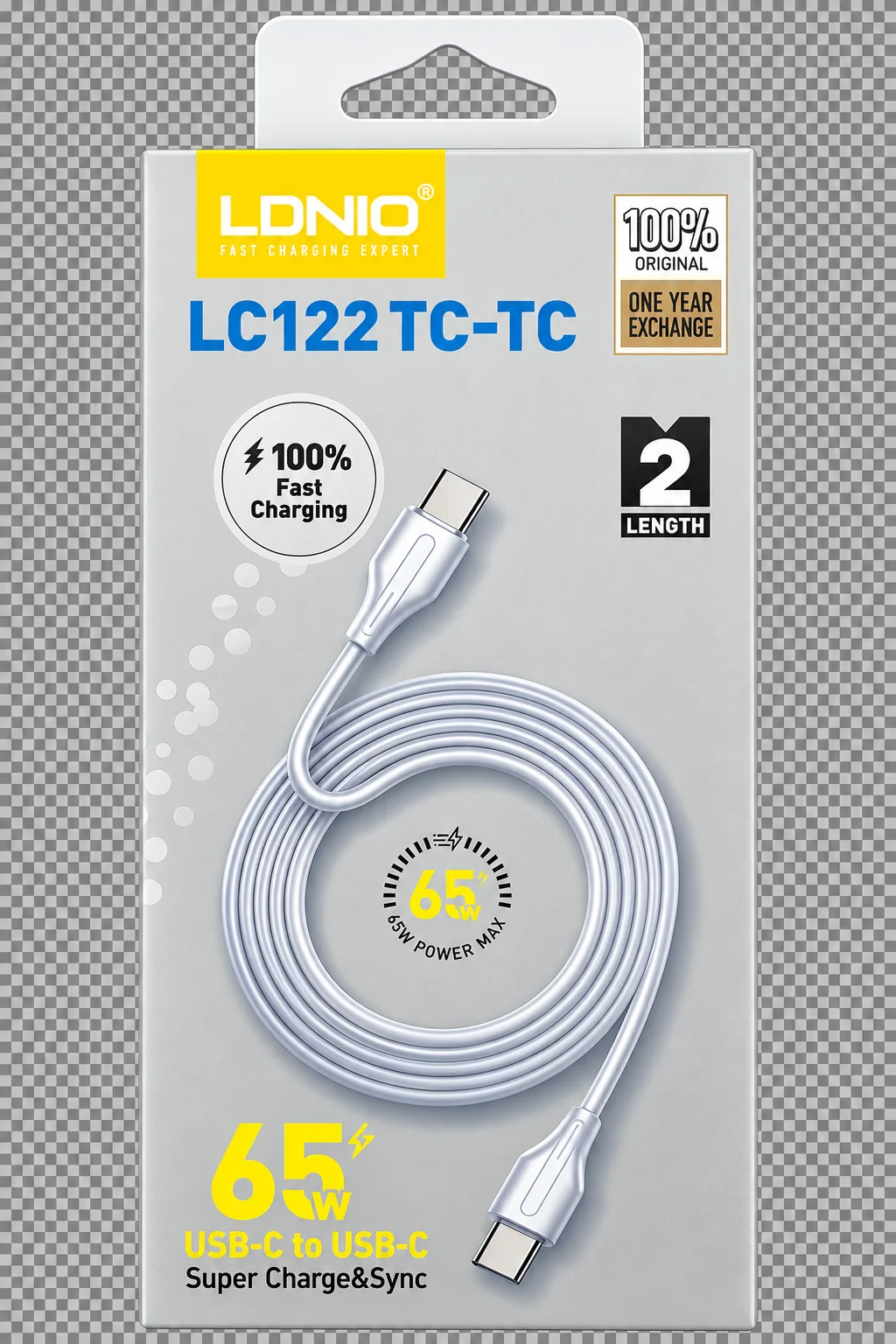 LC122 Cable C a Tipo C 65W